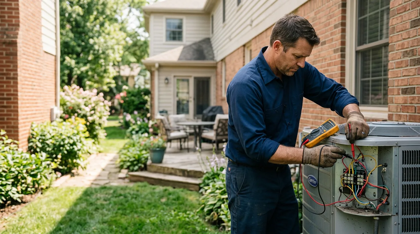 HVAC technician working near Artesia Wells, TX